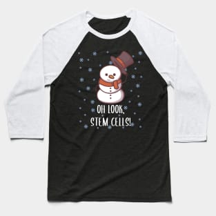 Look Stem Cells! Christmas Science Biology Baseball T-Shirt